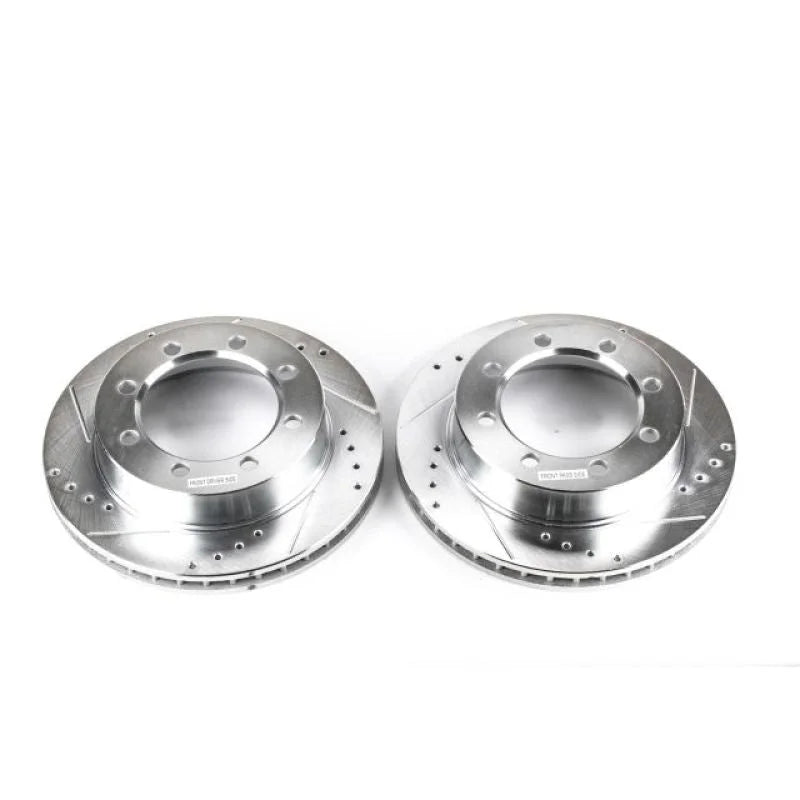 Power Stop 95-99 Ford F-250 Front Evolution Drilled & Slotted Rotors - Pair - Main Product View
