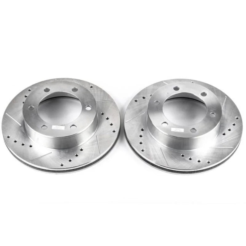 Power Stop 96-02 Toyota 4Runner Front Evolution Drilled & Slotted Rotors - Pair - Main Product View
