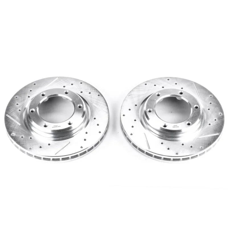 Power Stop 96-97 Lexus LX450 Front Evolution Drilled & Slotted Rotors - Pair - Main Product View