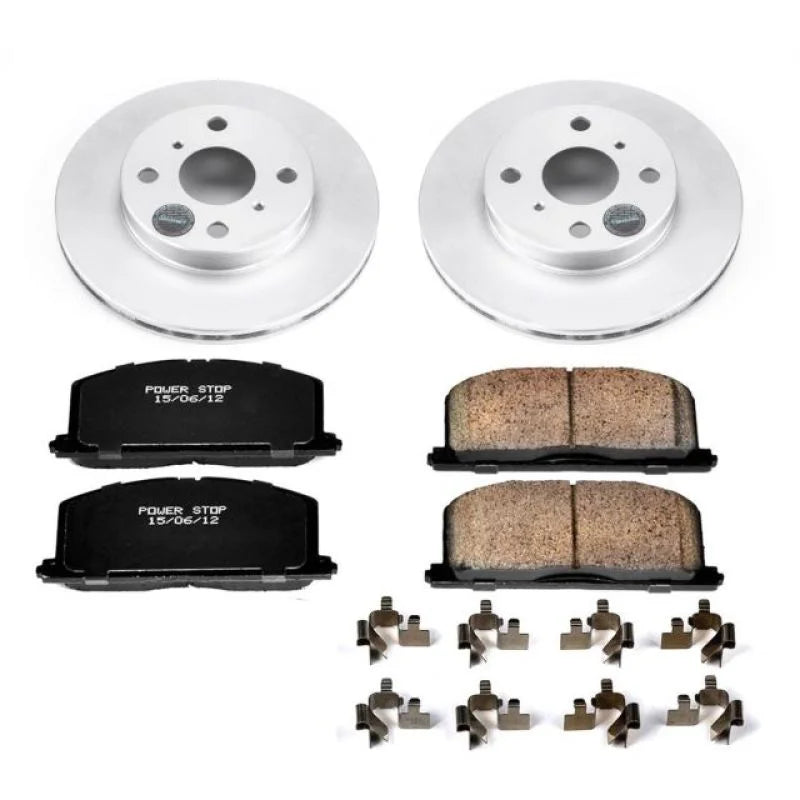 Power Stop 96-98 Toyota Paseo Front Z17 Evolution Geomet Coated Brake Kit - Main Product View
