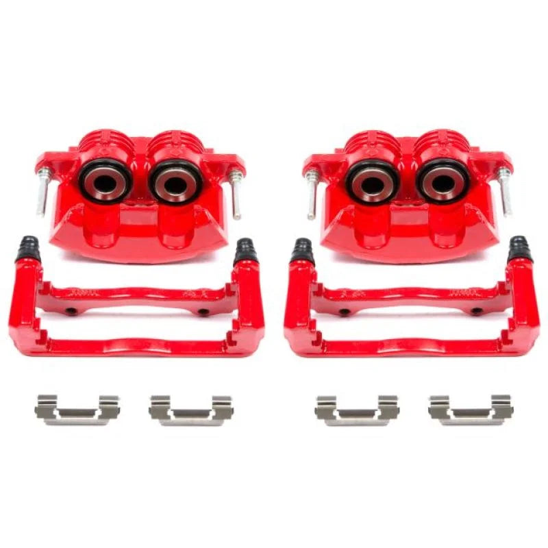 Power Stop 98-02 Chevrolet Camaro Front Red Calipers w/Brackets - Pair - Main Product View