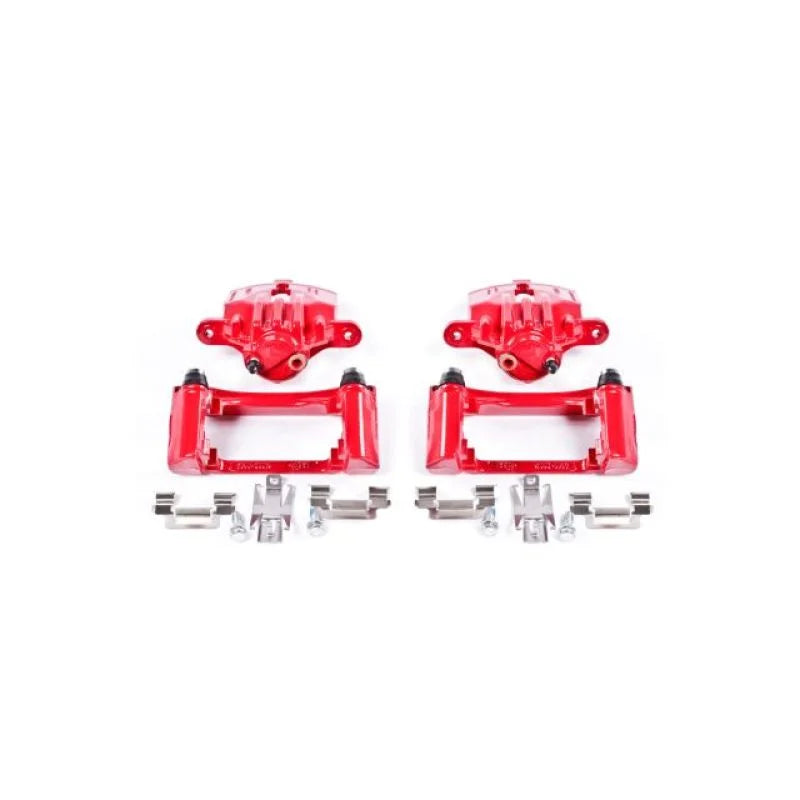 Power Stop 98-02 Chevrolet Camaro Rear Red Calipers w/Brackets - Pair - Main Product View