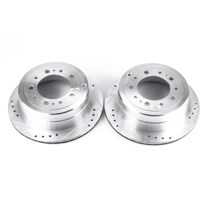 Power Stop 98-07 Lexus LX470 Rear Evolution Drilled & Slotted Rotors - Pair - Main Product View