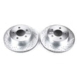 Load image into Gallery viewer, Power Stop 99-01 Jeep Cherokee Front Evolution Drilled &amp; Slotted Rotors - Pair - Main Product View