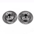 Load image into Gallery viewer, Power Stop 99-02 Volkswagen Cabrio Rear Evolution Drilled &amp; Slotted Rotors - Pair - Main Product View