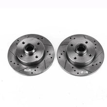Load image into Gallery viewer, Power Stop 99-02 Volkswagen Cabrio Rear Evolution Drilled &amp; Slotted Rotors - Pair - Main Product View