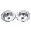 Load image into Gallery viewer, Power Stop 99-04 Jeep Grand Cherokee Front Evolution Drilled &amp; Slotted Rotors - Pair - Main Product View