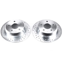 Load image into Gallery viewer, Power Stop 99-04 Jeep Grand Cherokee Rear Evolution Drilled &amp; Slotted Rotors - Pair - Main Product View