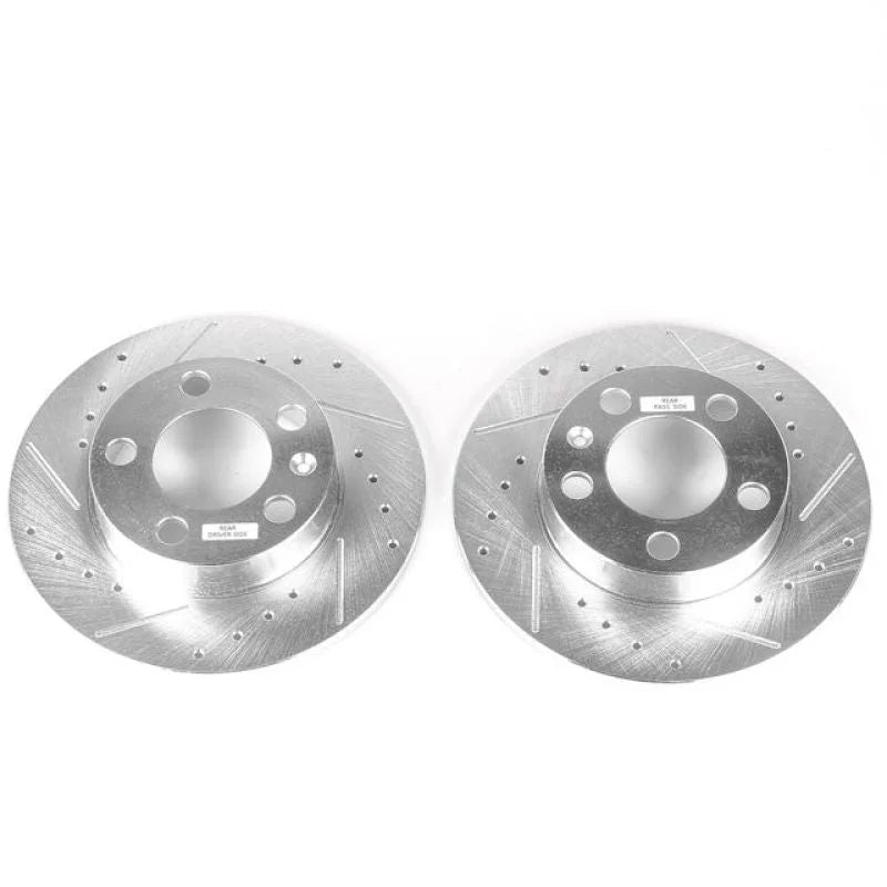 Power Stop 99-06 Audi TT Rear Evolution Drilled & Slotted Rotors - Pair - Main Product View