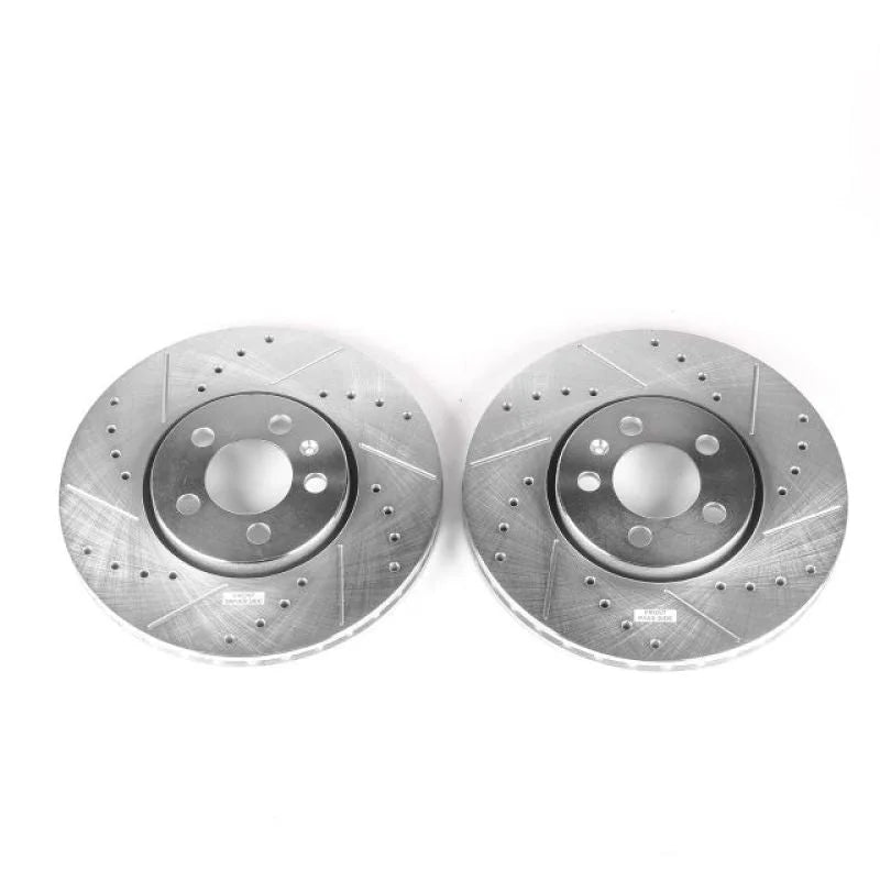 Power Stop 99-10 Volkswagen Beetle Front Evolution Drilled & Slotted Rotors - Pair - Main Product View