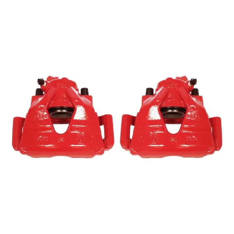 Power Stop 99-10 Volkswagen Beetle Front Red Calipers w/Brackets - Pair - Main Product View