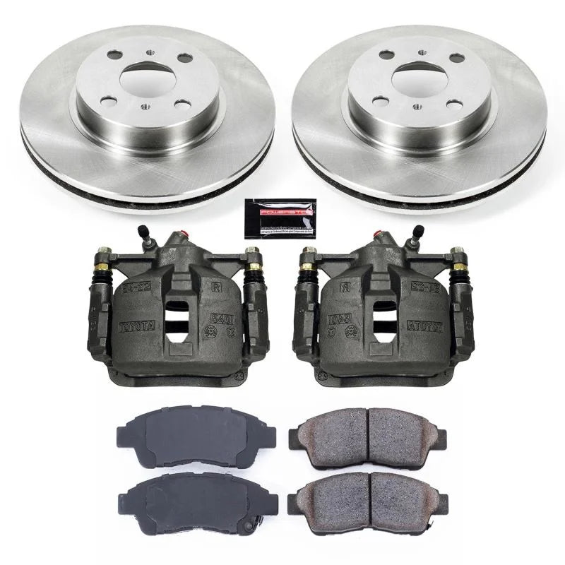Power Stop Autospecialty Front Brake Kit w/Calipers fits 1993-1997 Geo Prizm / 1993-1997 Toyota Corolla / 1997 Toyota Coro...