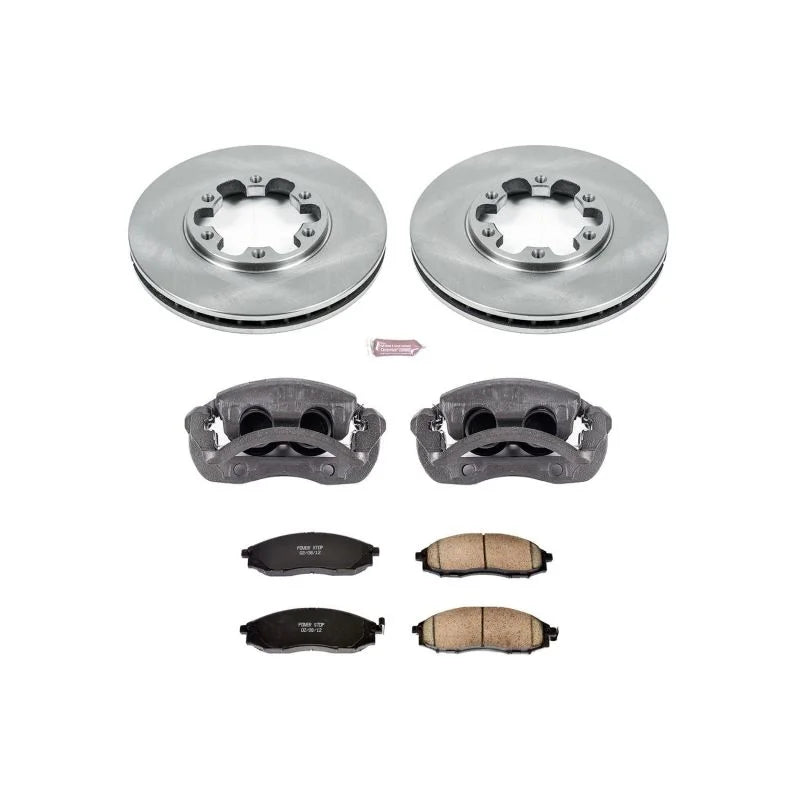 Power Stop Autospecialty Front Brake Kit w/Calipers fits 2000-2004 Nissan Frontier / Xterra