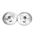 Load image into Gallery viewer, Power Stop Drilled &amp; Slotted Front Rotors Pair fits 2003 2004 Infiniti M45 / 2002-2006 Infiniti Q45 / 2004-2009 Nissan Que...