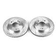Load image into Gallery viewer, Power Stop Drilled &amp; Slotted Front Rotors Pair fits 2004 2005 Chrysler Sebring / 1995-2003 Chrysler Sebring LX / 1995-2000...