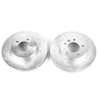 Load image into Gallery viewer, Power Stop Drilled &amp; Slotted Rotors Pair Front fits 2004-2006 Porsche Cayenne / 2003-2006 Porsche Cayenne S / 2005-2009 Vo...