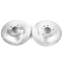 Load image into Gallery viewer, Power Stop Drilled &amp; Slotted Rotors Pair Front fits 2004-2006 Porsche Cayenne / 2003-2006 Porsche Cayenne S / 2005-2009 Vo...