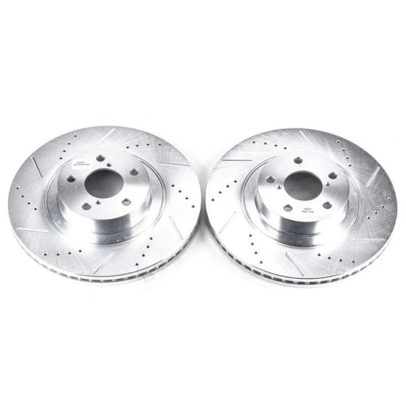 Power Stop Drilled & Slotted Rotors Pair Front fits 2005 2006 Saab 9-2x / 2003 Subaru Baja / 2003-2006 Subaru Baja SPORT /...