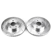 Load image into Gallery viewer, Power Stop Drilled &amp; Slotted Rotors Pair Front fits 2005 2006 Saab 9-2x / 2013-2016 Subaru BRZ LIMITED / 2015 2016 Subaru ...
