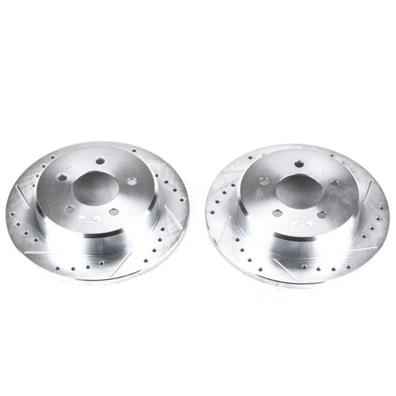 Power Stop Drilled & Slotted Rotors Pair Rear fits Chrysler Town / 1997-2007 Chrysler Town & / 2006 2007 Dodge Caravan / 2...