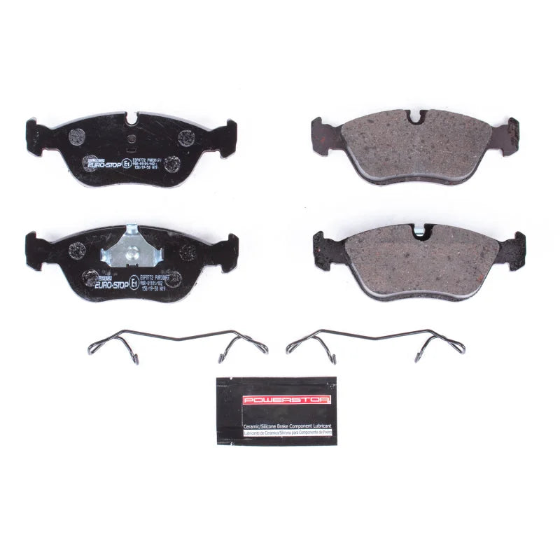 Power Stop Euro-Stop ECE-R90 Front Brake Pads fits 1993-1997 Volvo 850 / 1998-2004 Volvo C70 / 1998-2000 Volvo S70 / 1998-...