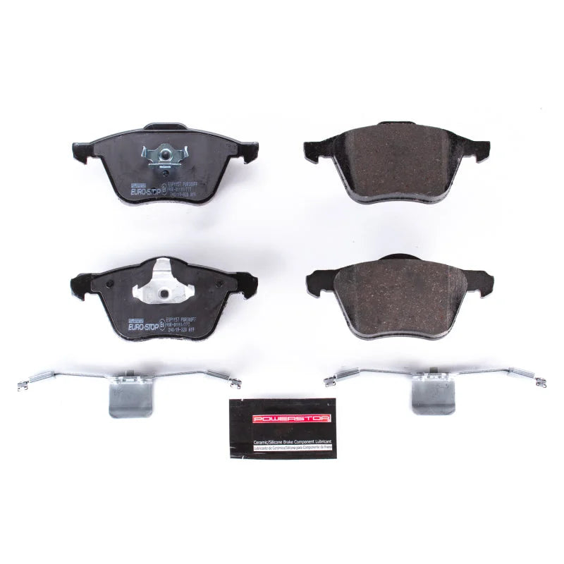 Power Stop Euro-Stop ECE-R90 Front Brake Pads fits 2003-2014 Volvo S60 / XC90 - Main Product View