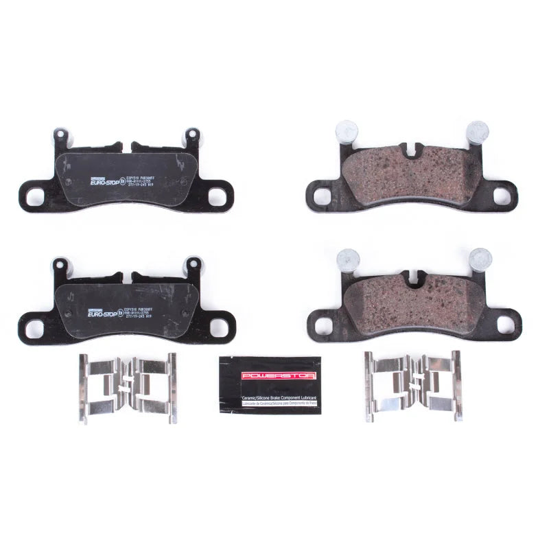 Power Stop Euro-Stop ECE-R90 Rear Brake Pads fits 2011-2014 Porsche Cayenne / 2013-2016 Porsche Cayenne Diesel / 2013 Pors...