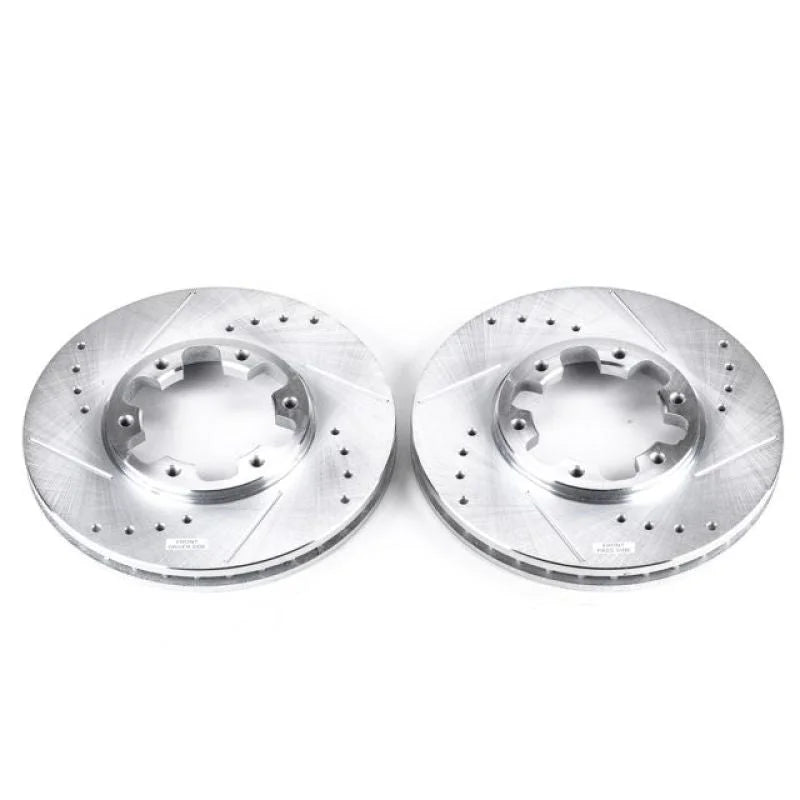 Power Stop Evolution Drilled & Slotted Front Rotors - Main Product View