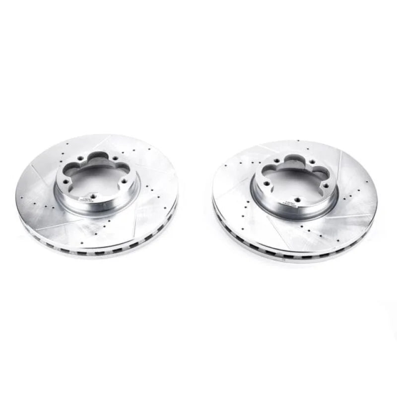 Power Stop Evolution Drilled & Slotted Front Rotors - Main Product View