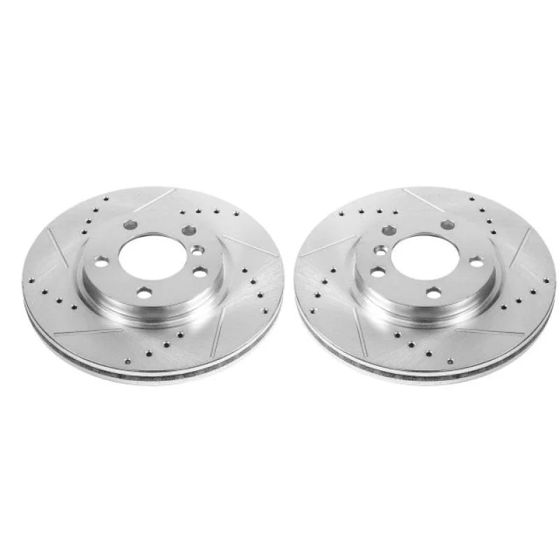 Power Stop Evolution Drilled & Slotted Front Rotors - Main Product View