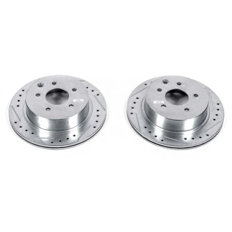 Power Stop Evolution Drilled & Slotted Rear Rotors - Main Product View