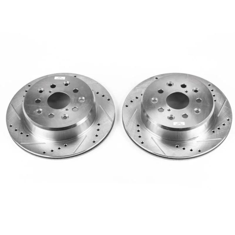 Power Stop Evolution Drilled & Slotted Rear Rotors - Main Product View