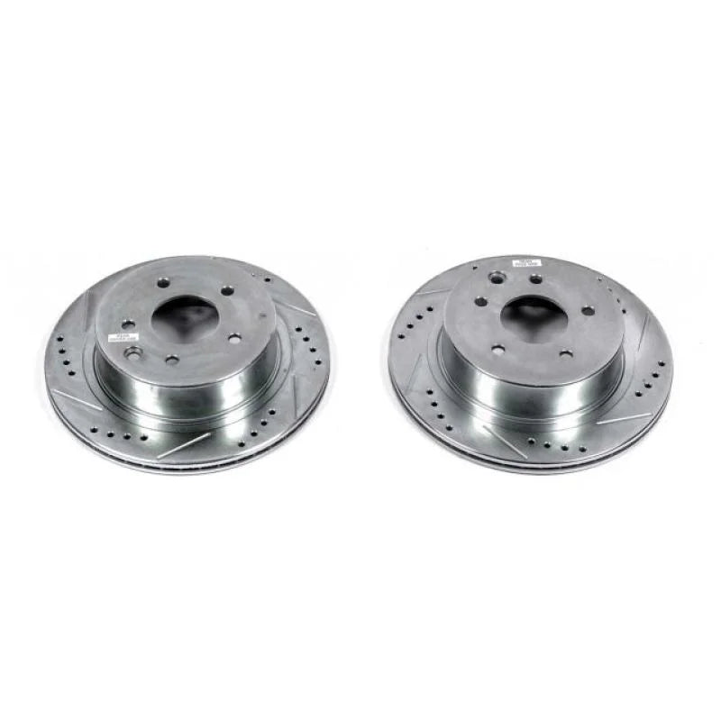 Power Stop Evolution Drilled & Slotted Rear Rotors - Main Product View
