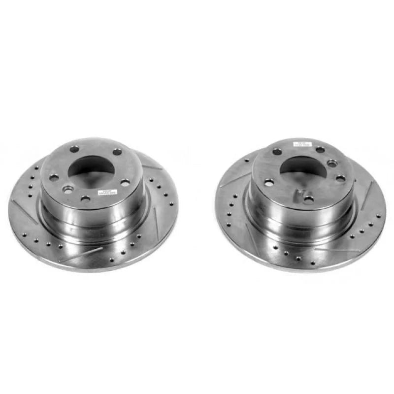 Power Stop Evolution Drilled & Slotted Rear Rotors - Pair fits 2003-2005 BMW Z4 2.5I - Main Product View