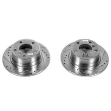 Load image into Gallery viewer, Power Stop Evolution Drilled &amp; Slotted Rear Rotors - Pair fits 2003-2005 BMW Z4 2.5I - Main Product View