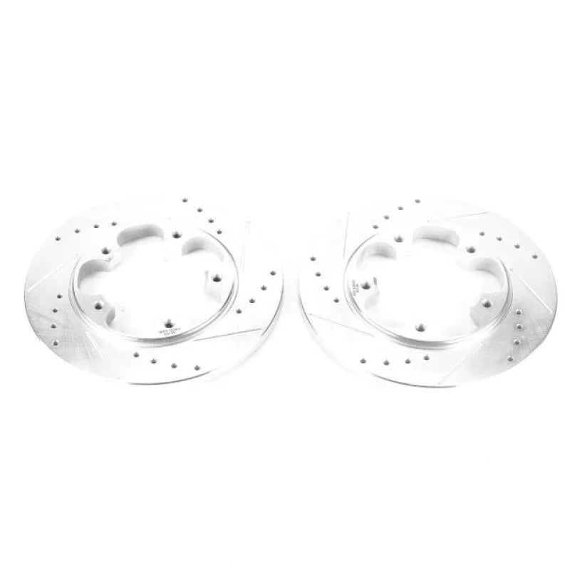 Power Stop Evolution Drilled & Slotted Rear Rotors - Main Product View