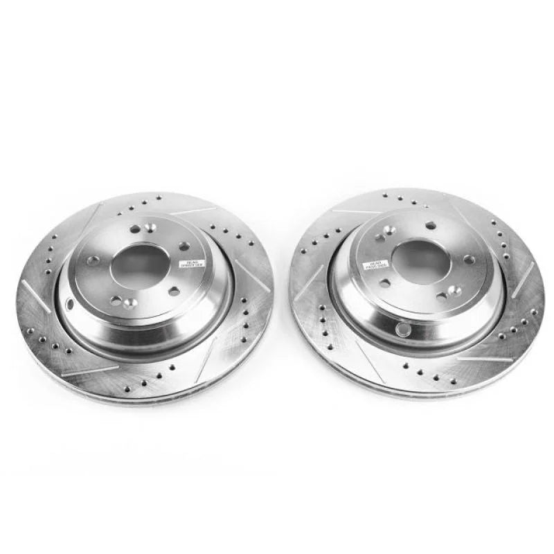 Power Stop Evolution Drilled & Slotted Rear Rotors - Main Product View