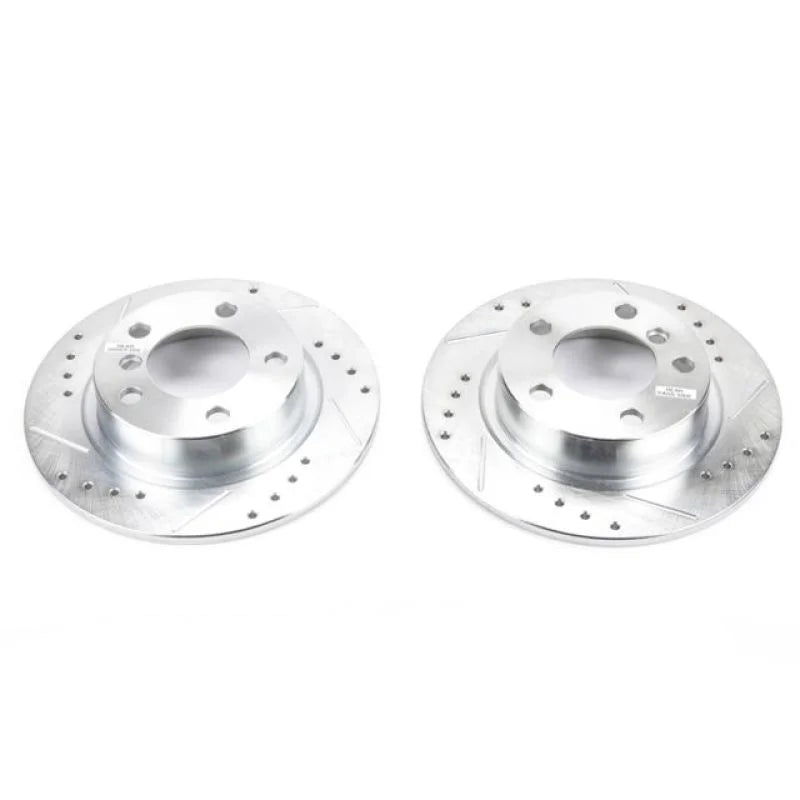 Power Stop Evolution Drilled & Slotted Rear Rotors - Main Product View