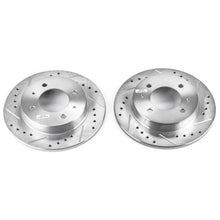 Load image into Gallery viewer, Power Stop Evolution Drilled &amp; Slotted Rotors - Pair Rear fits 1997-2006 Hyundai Elantra / Tiburon - Main Product View