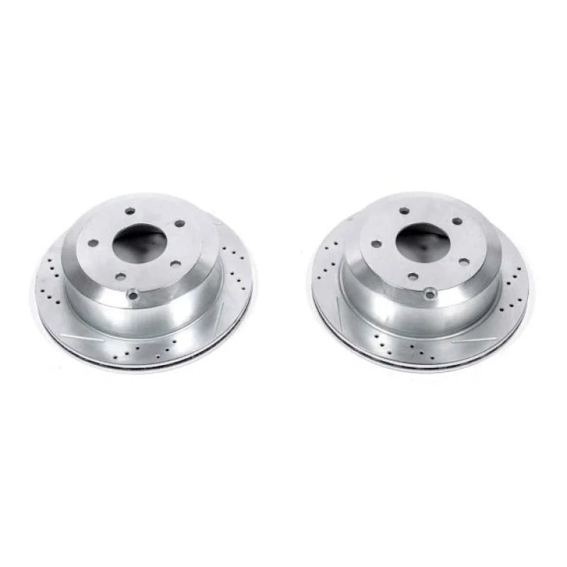 Power Stop Evolution Drilled & Slotted Rotors - Pair Rear fits 2005-2006 Pontiac GTO - Main Product View