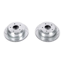 Load image into Gallery viewer, Power Stop Evolution Drilled &amp; Slotted Rotors - Pair Rear fits 2005-2006 Pontiac GTO - Main Product View
