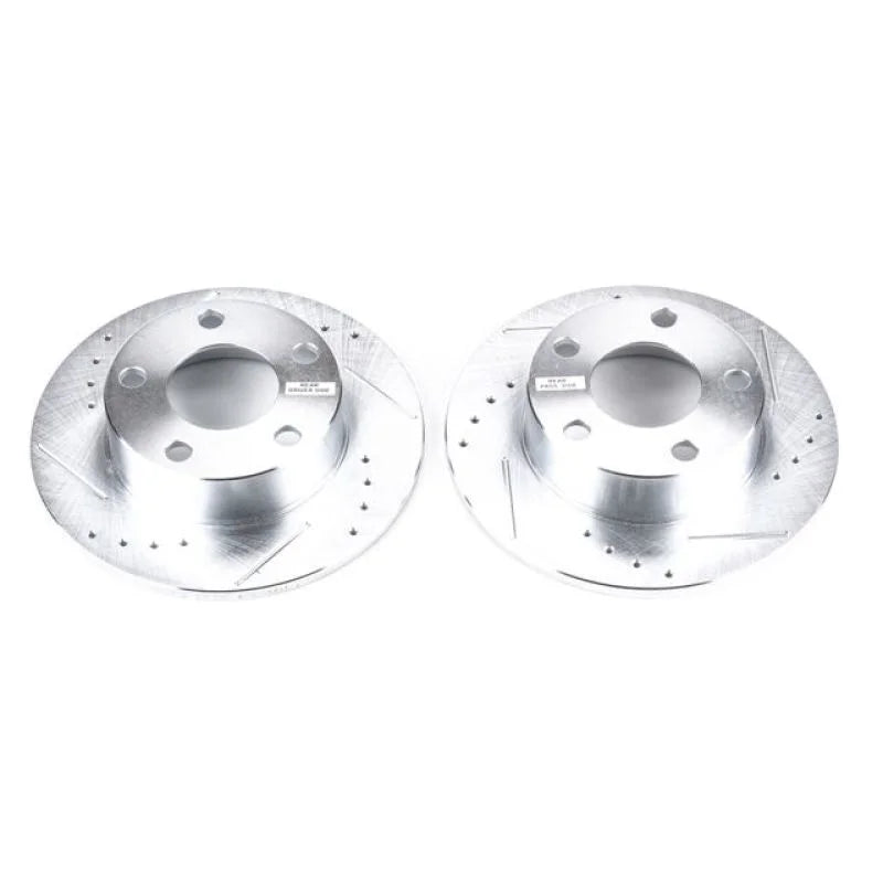 Power Stop Evolution Drilled & Slotted Rotors - Pair Rear fits Audi A6 / 1998-2001 Audi A6 Quattro Avant - Main Product View