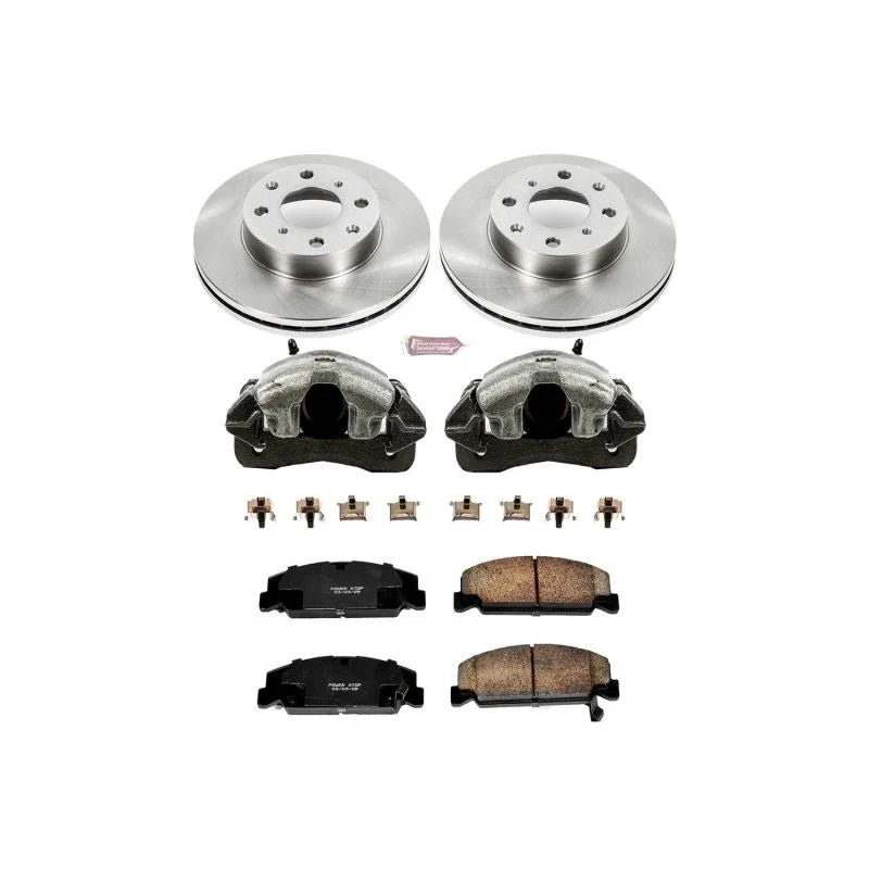 Power Stop Front Autospecialty Brake Kit w/Calipers fits 1990-1991 Honda CRX / 1990-2000 Honda Civic / 1993-1997 Honda Civ...