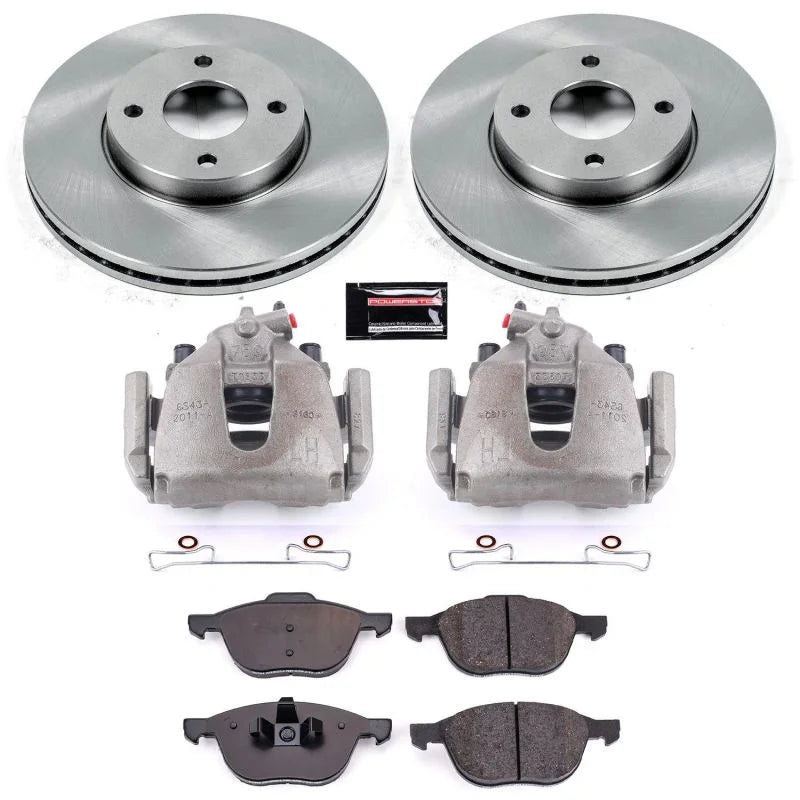 Power Stop Front Autospecialty Brake Kit w/Calipers fits 2005-2007 Ford Focus / 2007 Ford Focus S / 2005-2006 Ford Focus ZX3