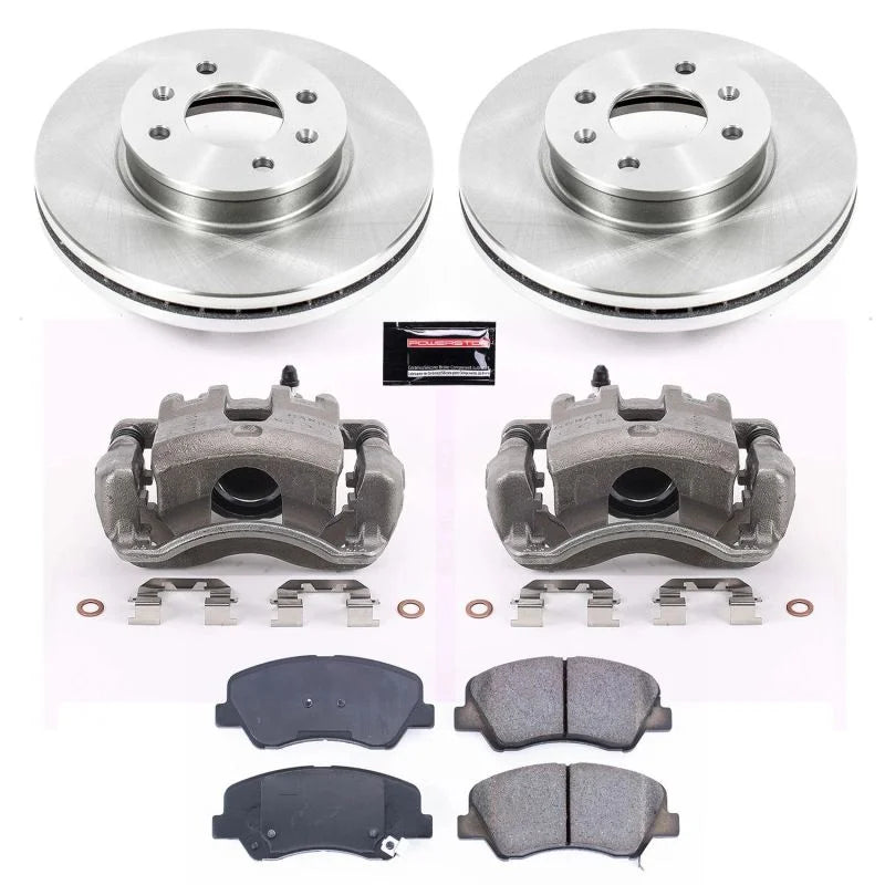 Power Stop Front Autospecialty Brake Kit w/Calipers fits 2012-2015 Hyundai Accent Gls / 2012-2014 2016-2017 Hyundai Accent...