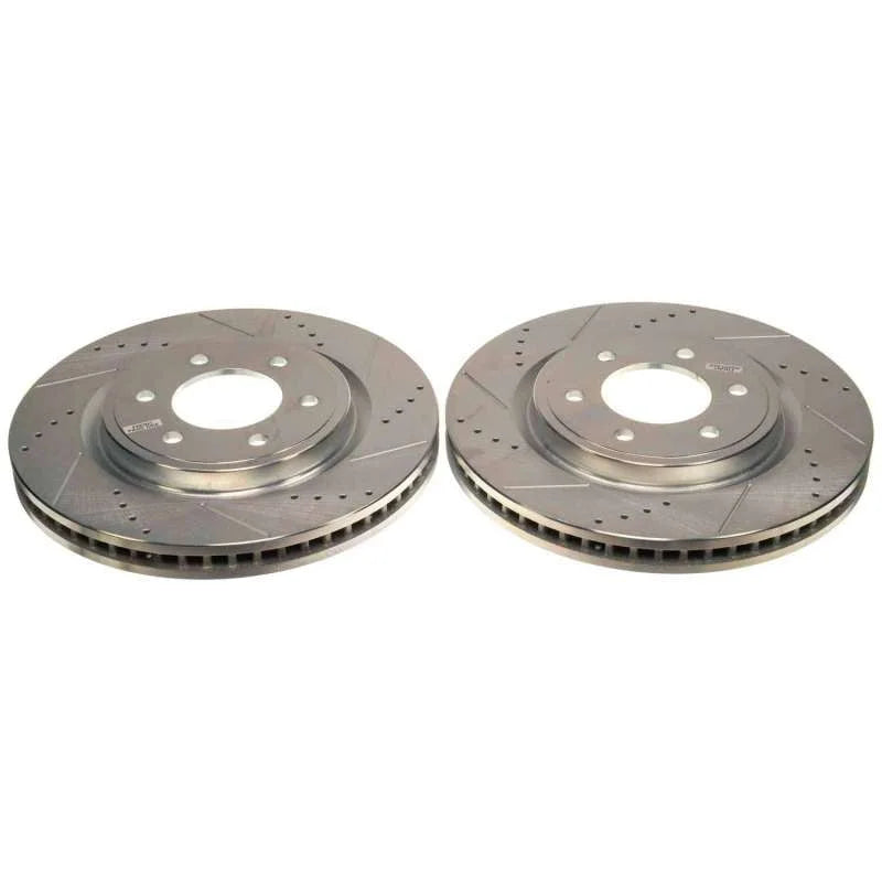 Power Stop Front Drilled & Slotted Rotor (Pair) fits 2022-2025 Ford Bronco RAPTOR / 2025 Ford Expedition / 2022-2025 Ford ...