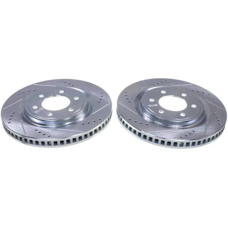 Power Stop Front Drilled & Slotted Rotor - Pair fits 2022-2023 Ford F-150 Lightning Lariat / 2023 Ford F-150 Lightning PRO...