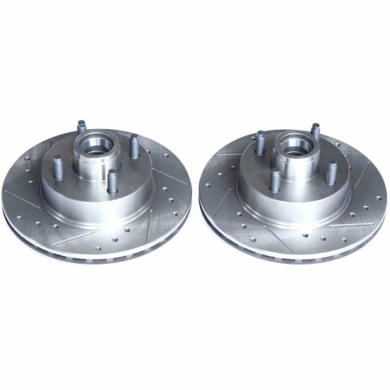 Power Stop Front Drilled & Slotted Rotors Pair fits 1979 1982-1993 Ford Mustang / 1982-1992 Ford Mustang GT / 1983-1988 Fo...
