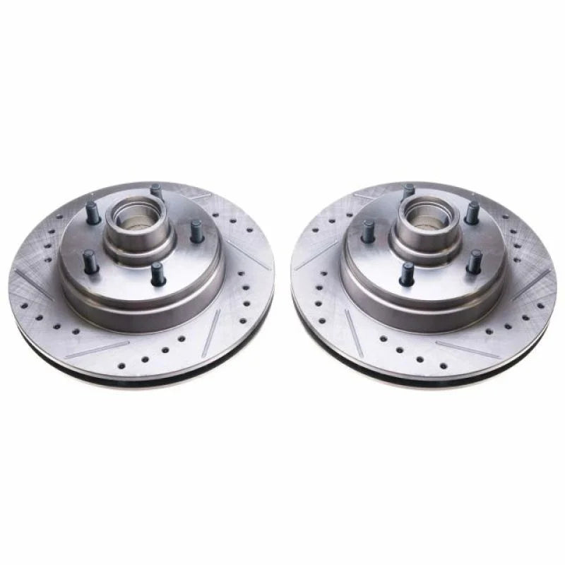 Power Stop Front Drilled & Slotted Rotors Pair fits 1986-1989 Buick Electra / 1977-1981 1985-1990 Buick LeSabre / 1977 197...