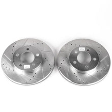 Load image into Gallery viewer, Power Stop Front Drilled &amp; Slotted Rotors Pair fits 1994-2000 Ford Taurus LX / 1994-1997 Ford Taurus / 1995 1998 Ford Taur...